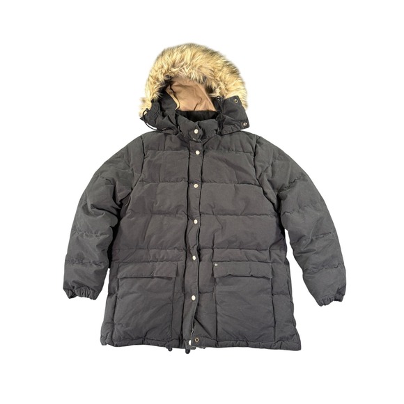 Denim & Supply Ralph Lauren Jackets & Blazers - Denim & Supply Ralph Lauren Puffer Parka Jacket Womens XL Black Hooded Faux Fur